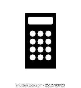 Calculator icon illustrated on background