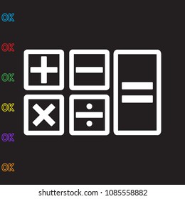 calculator, icon illustration