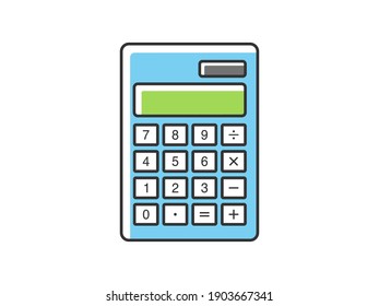 Calculator icon illustration of business tools.