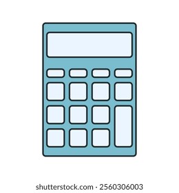 Calculator Icon Illustration in Flat Style. Perfect for engineering, science, or educational design projects.