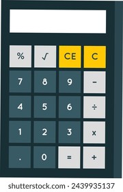 Icono de Calculadora. Una ilustración con el
imagen de una calculadora escolar. Oficina
Calculadora. Máquina de cálculo. Vector
ilustración aislada sobre fondo blanco