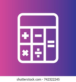 Calculator icon illustration isolated vector sign symbol