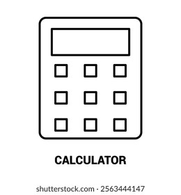 calculator icon illustration line icon design of vector