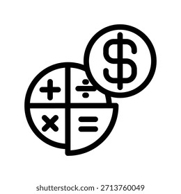 Icono de la calculadora ilustración Vector diseño Plantilla