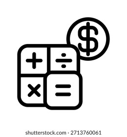 ícone Calculadora ilustração vetor modelo de design