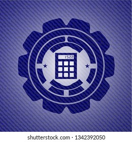 calculator icon inside jean background