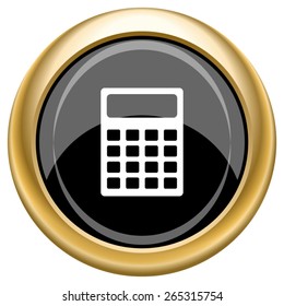 Calculator icon. Internet button on white  background. EPS10 Vector. 