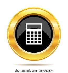 Calculator icon. Internet button on white background. EPS10 vector.