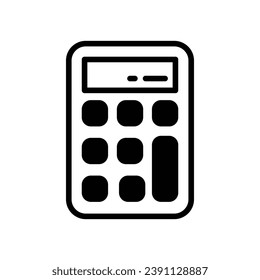 Calculator icon isolate white background vector stock illustration