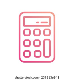 Calculator icon isolate white background vector stock illustration