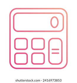 Calculator icon isolate white background vector stock illustration