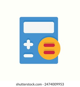calculadora icono, aislado icono de estilo de color plano