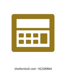 Calculator   icon,  isolated. Flat  design.