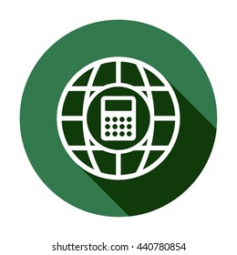 Calculator   icon,  isolated. Flat  design.