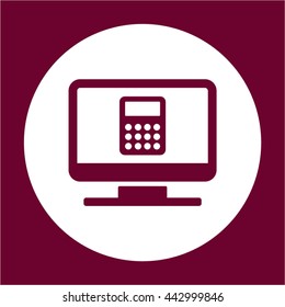 Calculator  icon,  isolated. Flat  design.