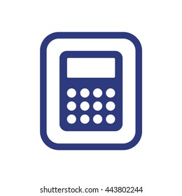 Calculator  icon,  isolated. Flat  design.