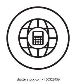 Calculator   icon,  isolated. Flat  design.