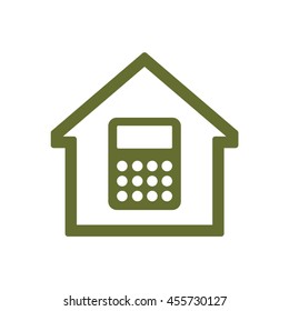 Calculator    icon,  isolated. Flat  design.