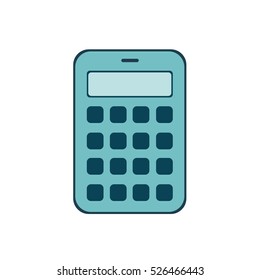 Calculator icon, isolated. Flat design.