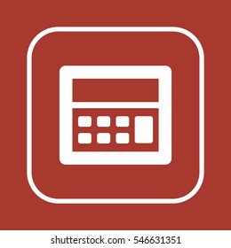Calculator  icon,  isolated. Flat  design.