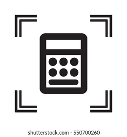 Calculator  icon,  isolated. Flat  design.