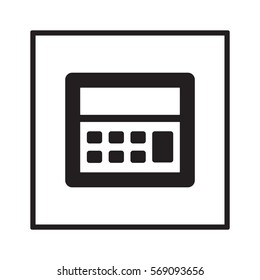 Calculator  icon,  isolated. Flat  design.