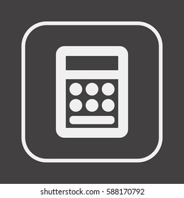Calculator  icon,  isolated. Flat  design.