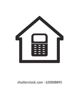 Calculator icon, isolated. Flat design.  