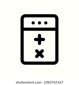 calculator icon, isolated icon in light background, perfect for website, blog, logo, graphic design, social media, UI, mobile app