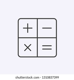 Calculator icon isolated on background. Accounting symbol modern, simple, vector, icon for website design, mobile app, ui. Vector Illustration