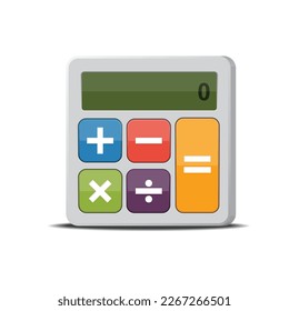 Calculator icon isolated on background vector illustration.