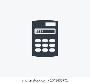 Calculator icon isolated on clean background. Calculator icon concept drawing icon in modern style. Vector illustration for your web mobile logo app UI design.