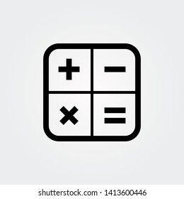 Calculator Icon Isolated on White Background