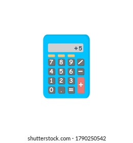 Calculator icon isolated on white background. Vector flat illustration.