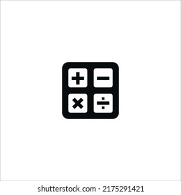 Icono de la calculadora aislado en fondo blanco