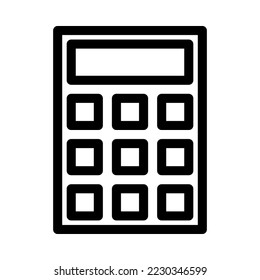 Icono de la calculadora aislado en fondo blanco. Ilustración vectorial. EPS 10.