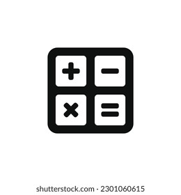 Calculator icon isolated on white background