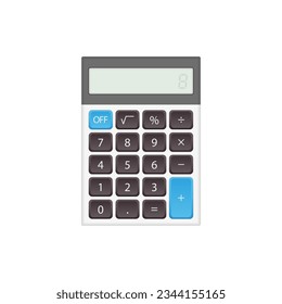 Calculator icon isolated on white background. Flat design. Vector illustration