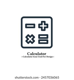 Calculator icon isolated on white background for web and mobile apps.