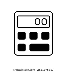Calculator icon isolated on a white background. Vector illustration.