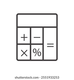 Calculator Icon isolated on white background. Vector icon.