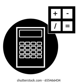 Calculator icon isolated on white background. Vector illustration.
