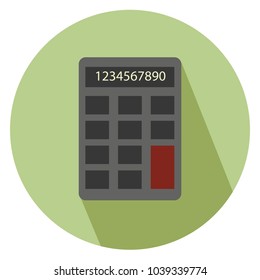 Calculator icon isolated over white background. Vector Illustration.