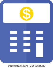 Calculator Icon isolated Vector. EPS 10 Format Suitable for Financial Planner, Finance Presentation and Bank Icon or Symbols