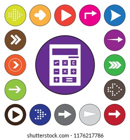 Calculator icon, isolated vector illustration.