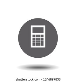 Calculator icon, isolated vector illustration.