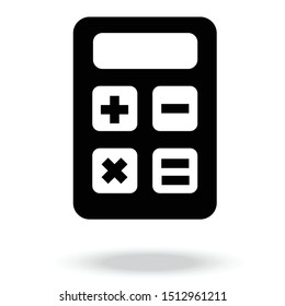 Calculator icon, isolated vector illustration