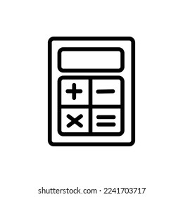 calculator icon with isolated vektor and transparent background