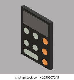 Calculator icon. Isometrics. Vector