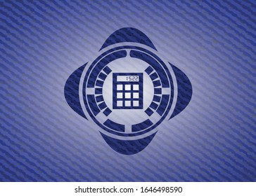 calculator icon with jean texture